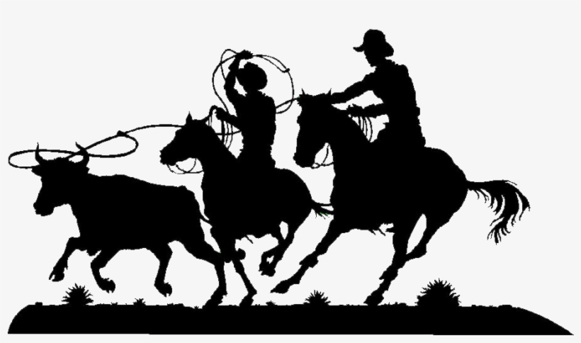 Team Roping Cattle Ranch Breakaway Metal Horse - Team Roping Png, transparent png