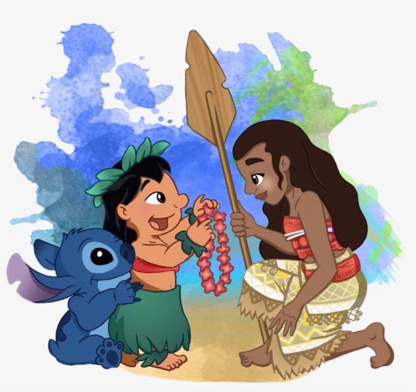 Lilo Sticker - Lilo And Stitch And Moana, transparent png