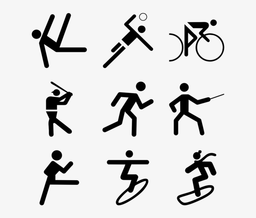 Sports Icon In Style Simple Black, transparent png