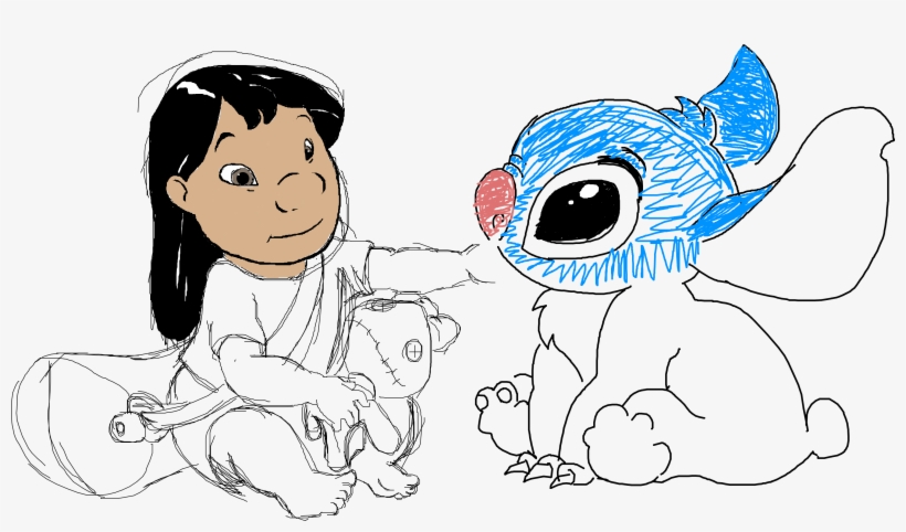 [drawing] Lilo And Stitch Sketches - Cartoon, transparent png