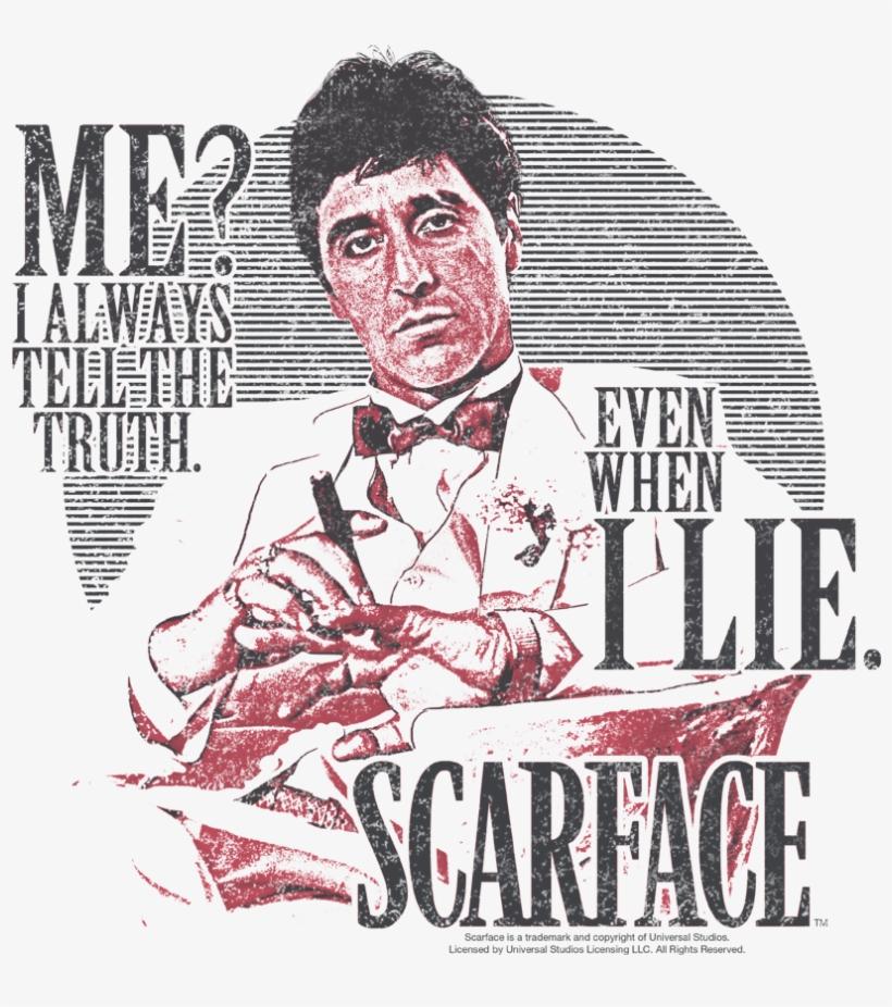 Scarface Truth Men's Crewneck Sweatshirt - Poster, transparent png