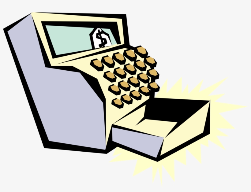 Vector Illustration Of Cash Register For Registering, transparent png