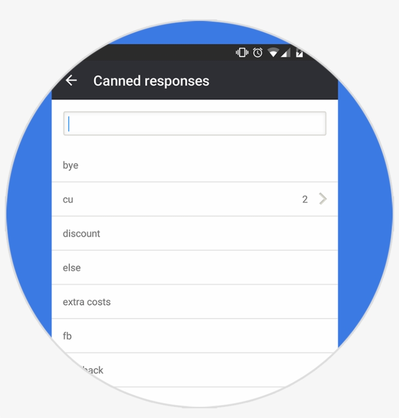 Live Chat Canned Responses - Android App, transparent png