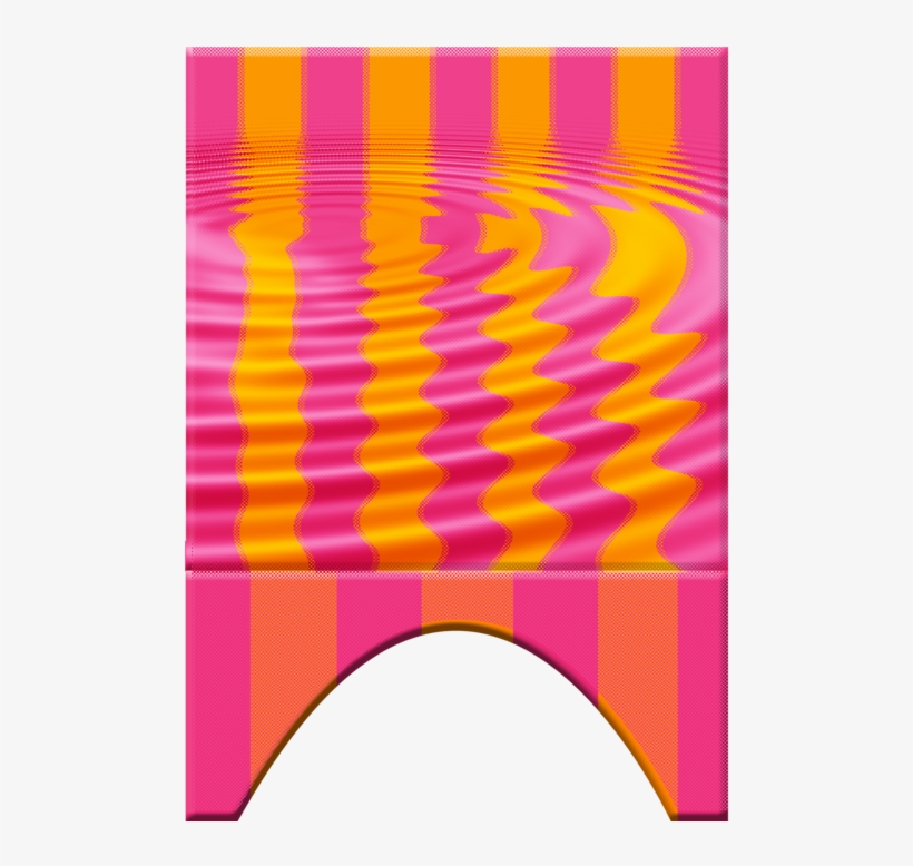 Headboard Pink Orange Water Ripple Size - Arch, transparent png