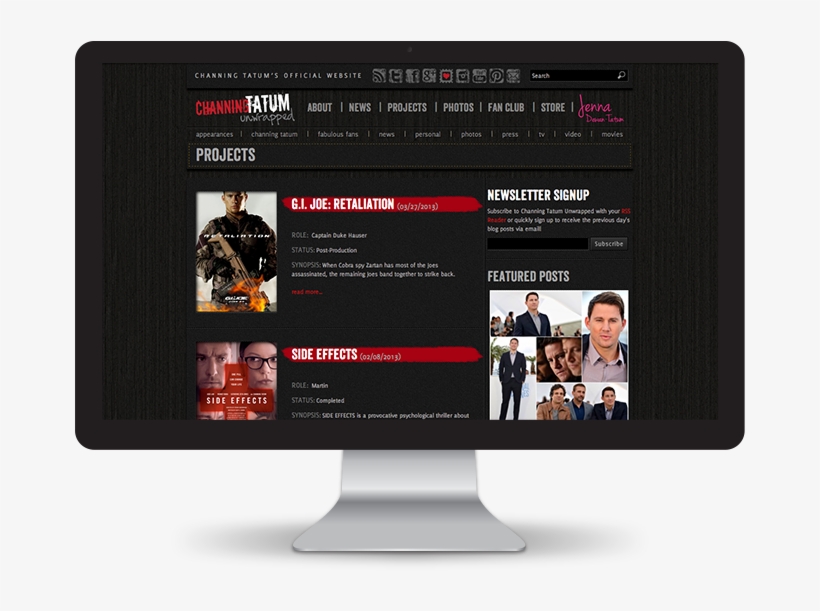 Channing Tatum Unwrapped Website - Led-backlit Lcd Display, transparent png