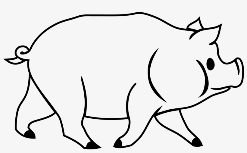 Pig Face Silhouette - Прасе За Оцветяване, transparent png