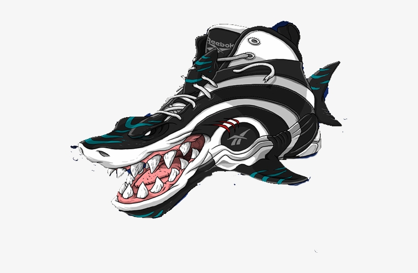 Clip Transparent Library Art Reebok Air Jordan Sharks - Sneaker Art, transparent png