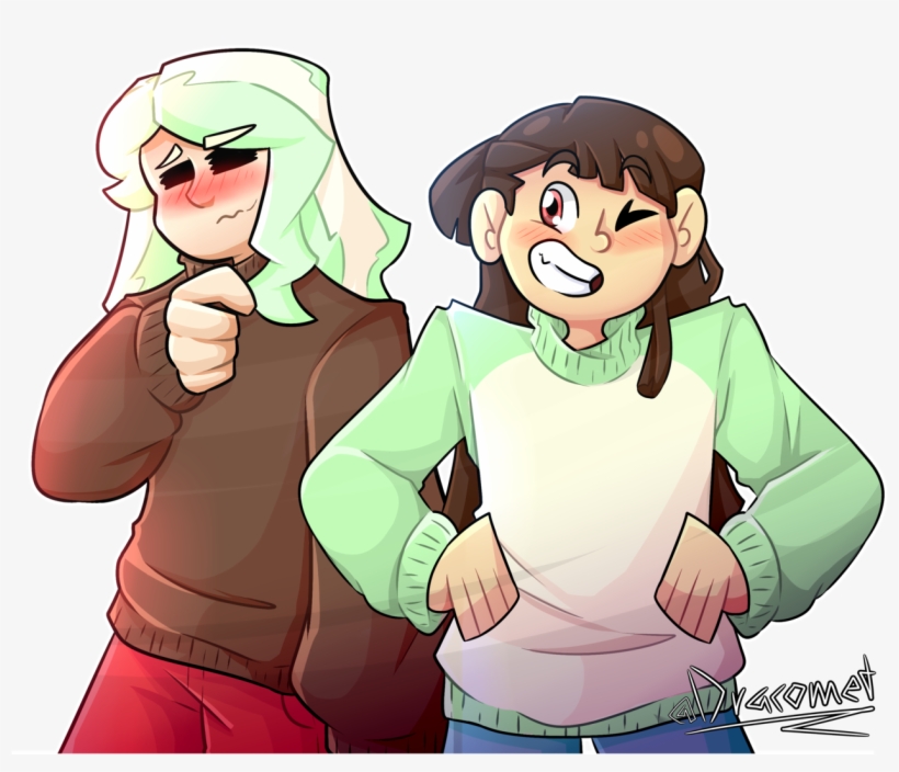 They Are Wearing Matching Sweaters - Cartoon, transparent png