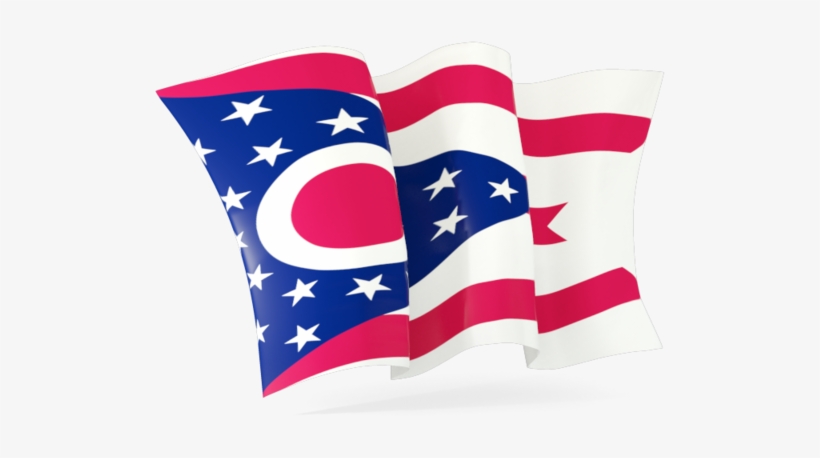 Waving Illustration Of Br - Moving Flag Of Ohio, transparent png