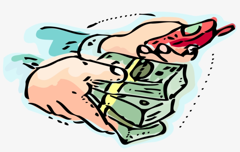 Vector Illustration Of Hands Offer Payment Cash Money, transparent png
