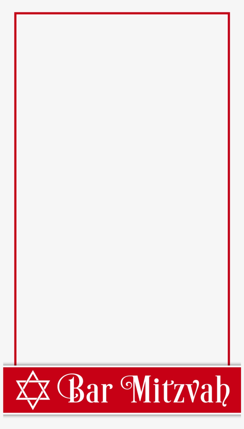 Free Red And White Bar Mitzvah Snapchat Geofilter - Fish Legal, transparent png