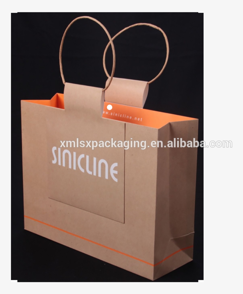 Black Kraft Paper Loot Gift Bag With Handles And Logo - Box, transparent png