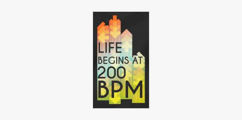 Life Begins At 200 Bpm T-shirt - Graphic Design, transparent png