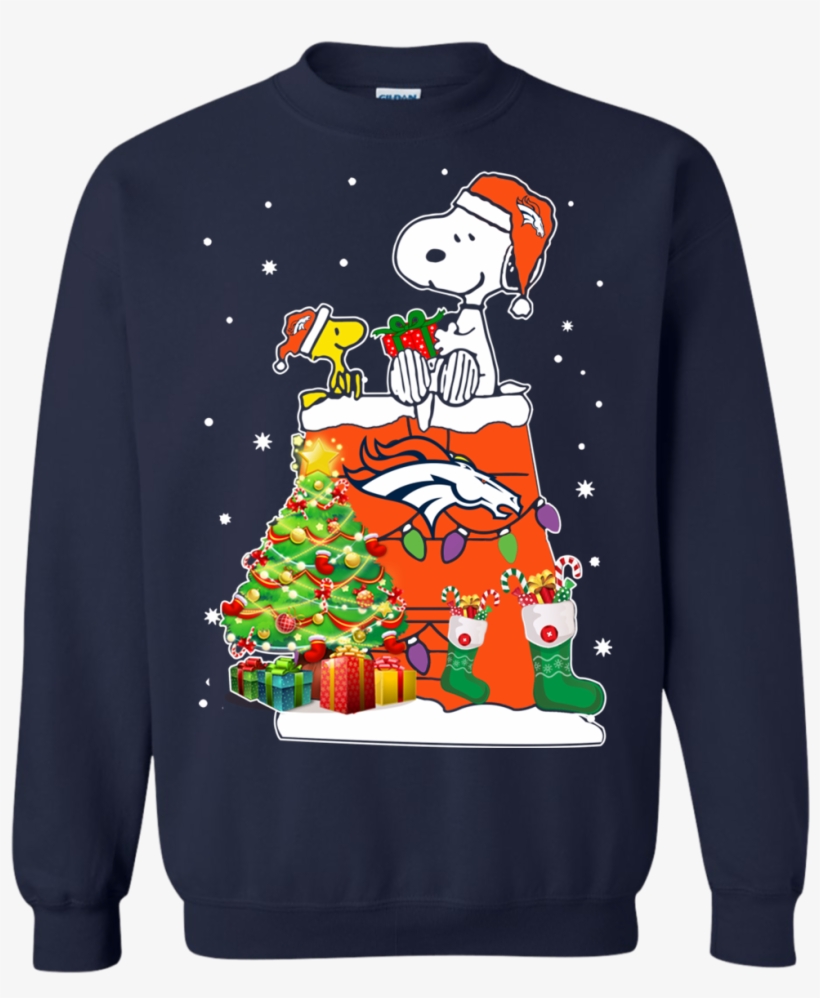 Check Out This Awesome Denver Broncos Snoopy & Woodstock - Christmas Jumper, transparent png