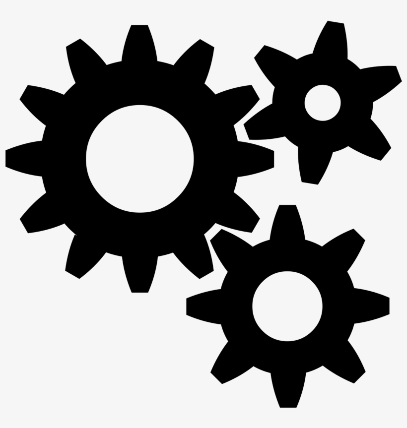28 Aug 2017 - Gear Black And White, transparent png