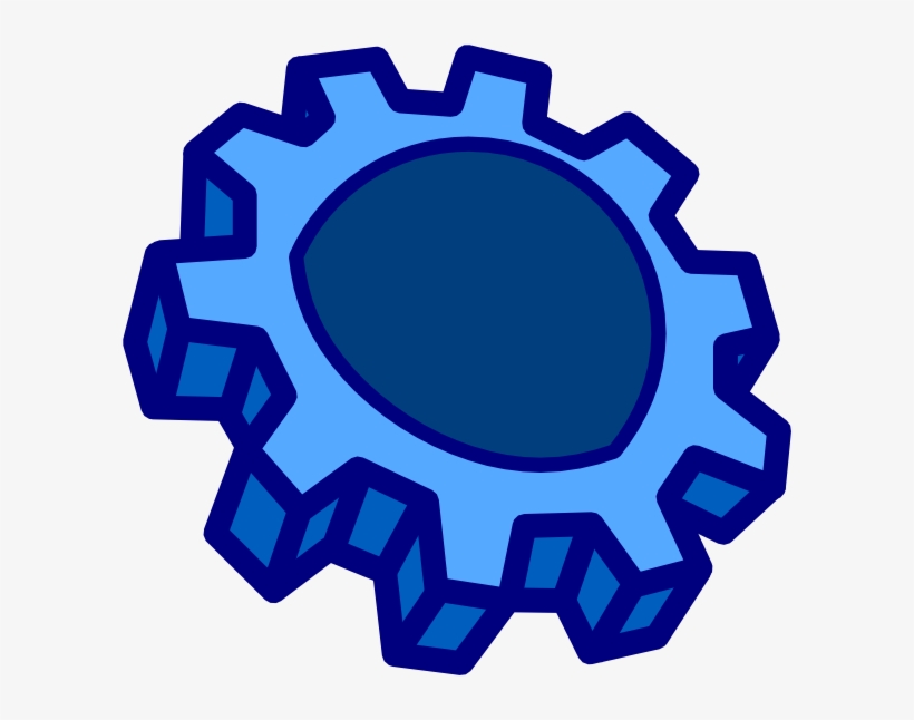 Blue Cog Png Clip Art, transparent png