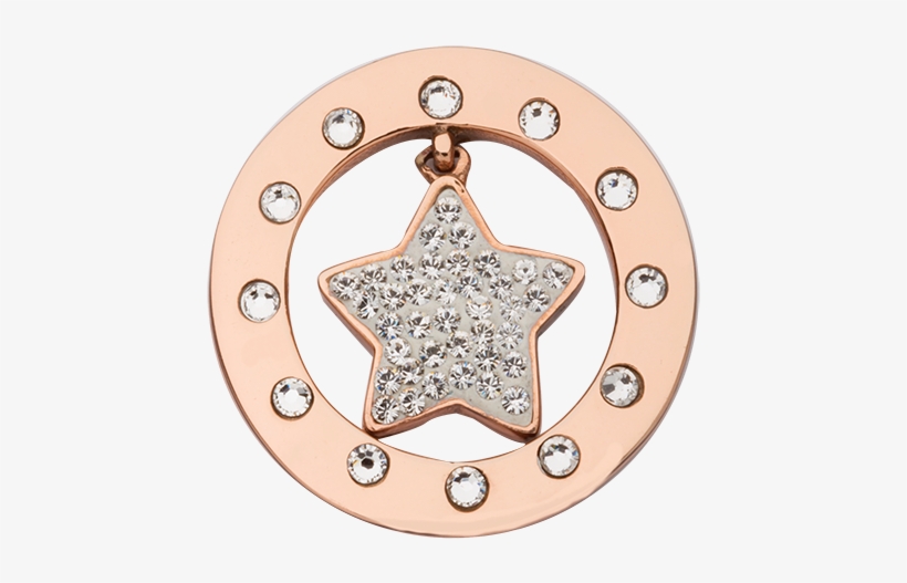Nikki Lissoni Twinkle Star Small Rose Gold Plated Coin - Circle, transparent png