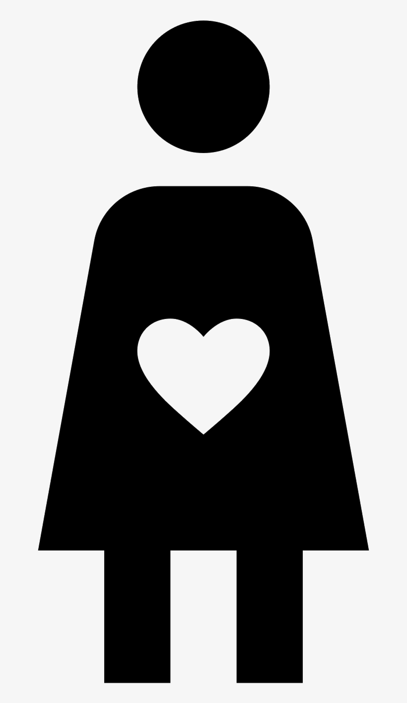 The Icon "pregnant" Is A Stick Figure Of A Female With, transparent png