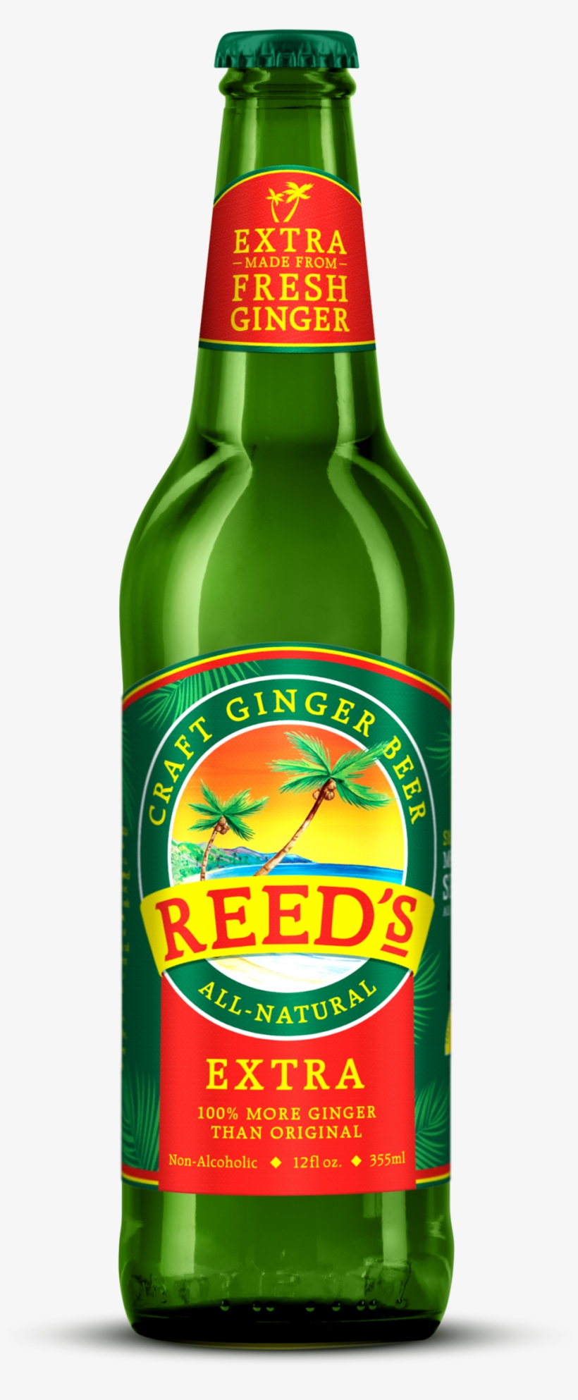 Reed's Craft Ginger Beer - Beer Bottle, transparent png
