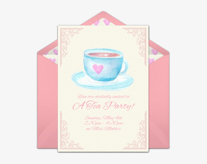 Tea Party Online Invitation - Yoga Invitations, transparent png