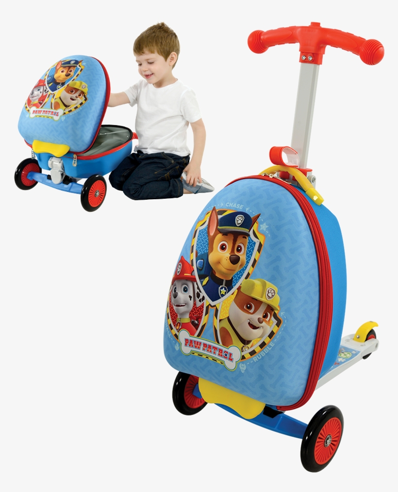 3 In 1 Scootin' Suitcase - Paw Patrol Scooter Suitcase, transparent png