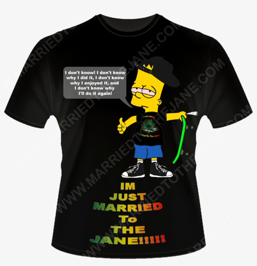 Stoned Bart - T Shirt, transparent png
