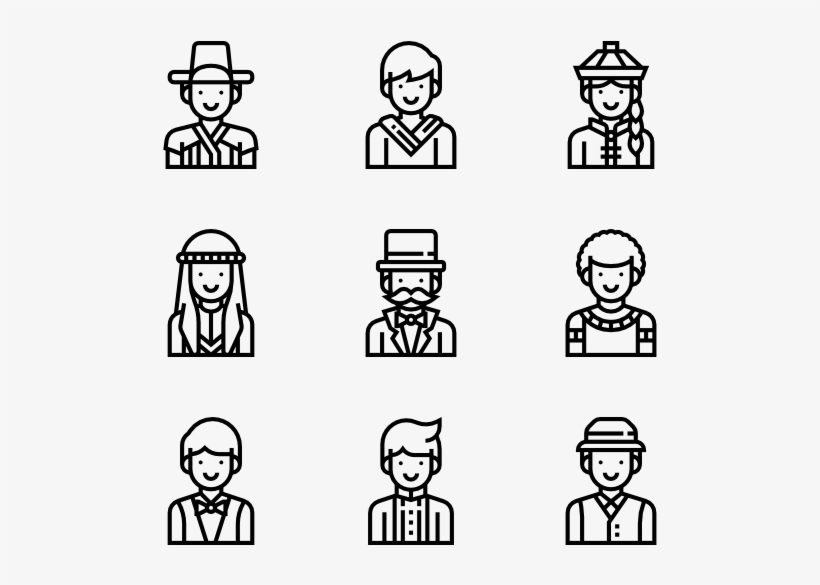 National Costume - Line Icon Person, transparent png