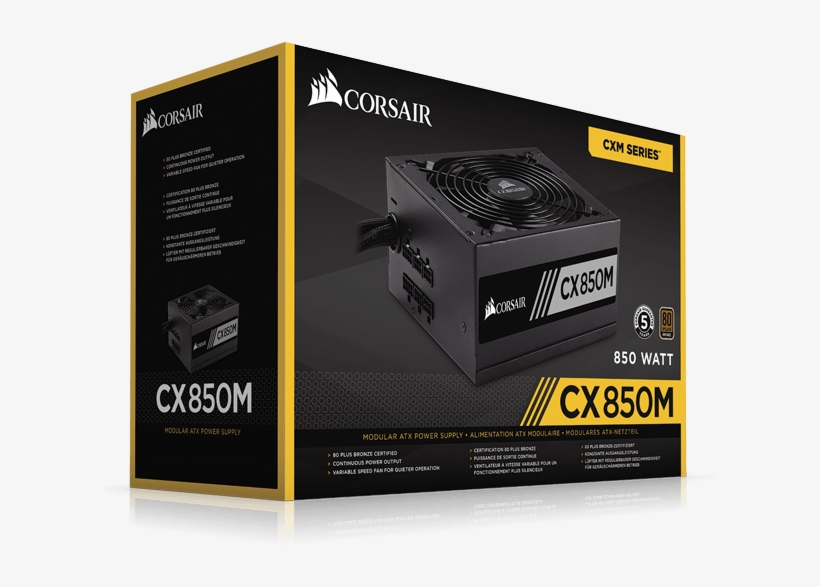 Corsair Cxm Series Cx850m 850w 80 Plus Bronze Uk - Corsair Cx Series Cx450m, transparent png