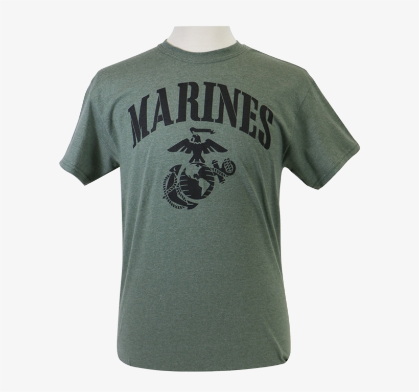 Green "marines" With Ega T-shirt - Eagle Globe And Anchor, transparent png