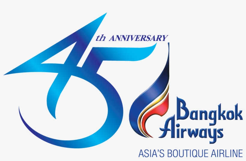Logo 45years Bangkok Airways - Bangkok Air Logo Png, transparent png