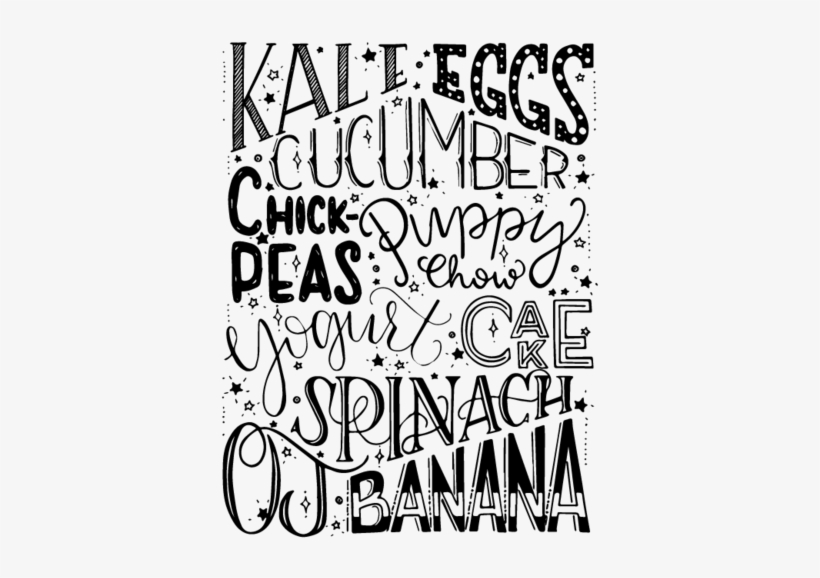Grocerylist Lettering Vector May31, transparent png