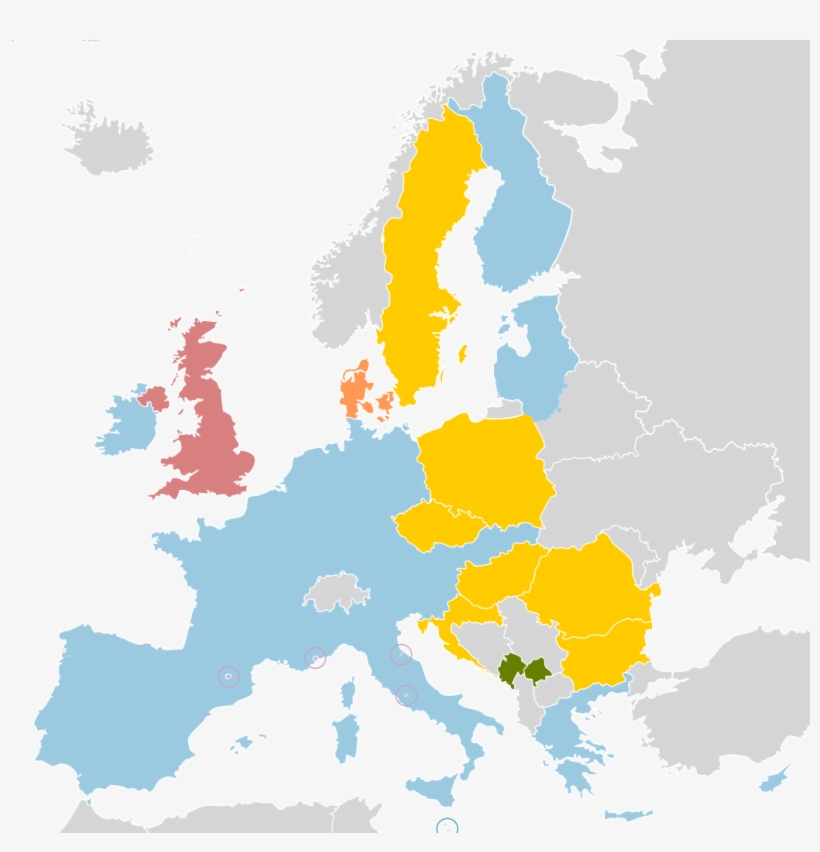 Carte Zone Euro - Countries With Qwerty Keyboard, transparent png