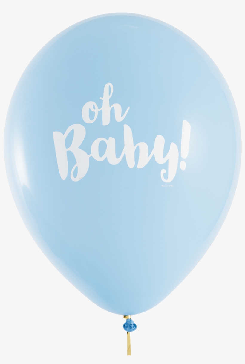 Oh Baby Blue Balloon - Balloon, transparent png
