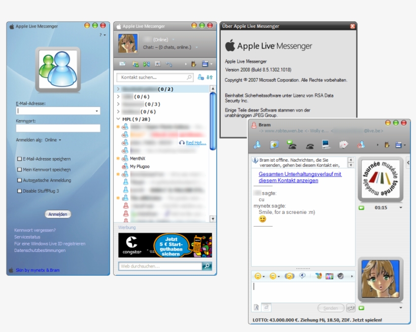 Apple Live Messenger, transparent png