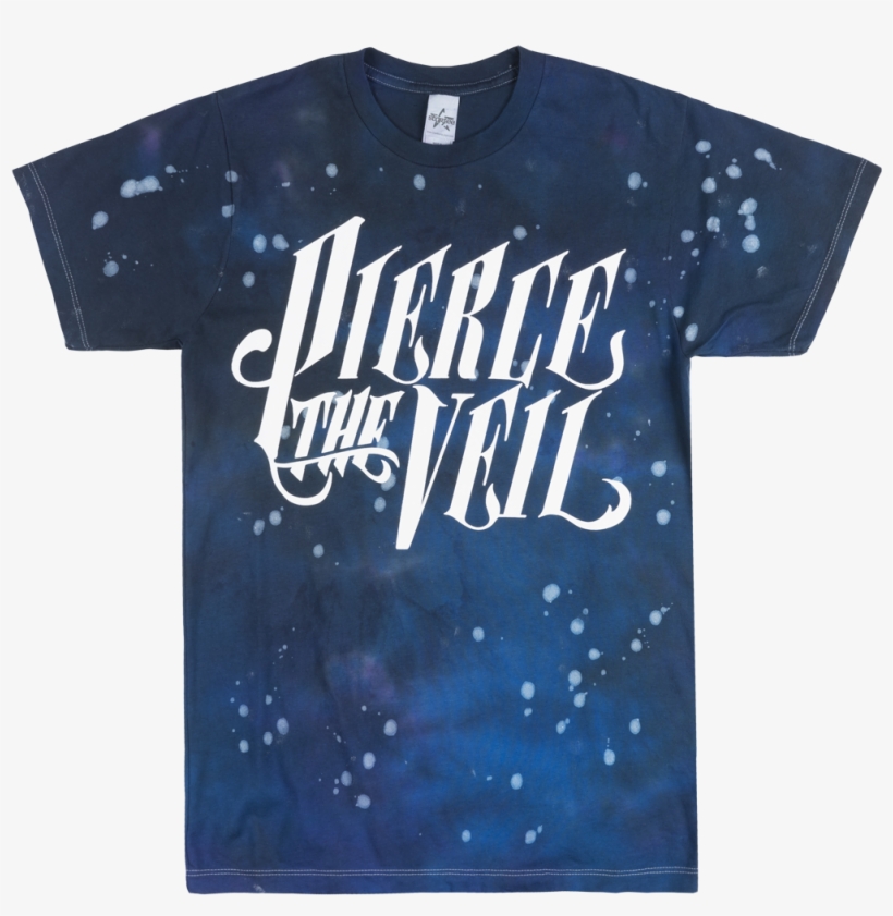Pierce The Veil Galaxy Tie Dye T-shirt Blue Music Rock - Pierce The Veil Logo Shirt, transparent png