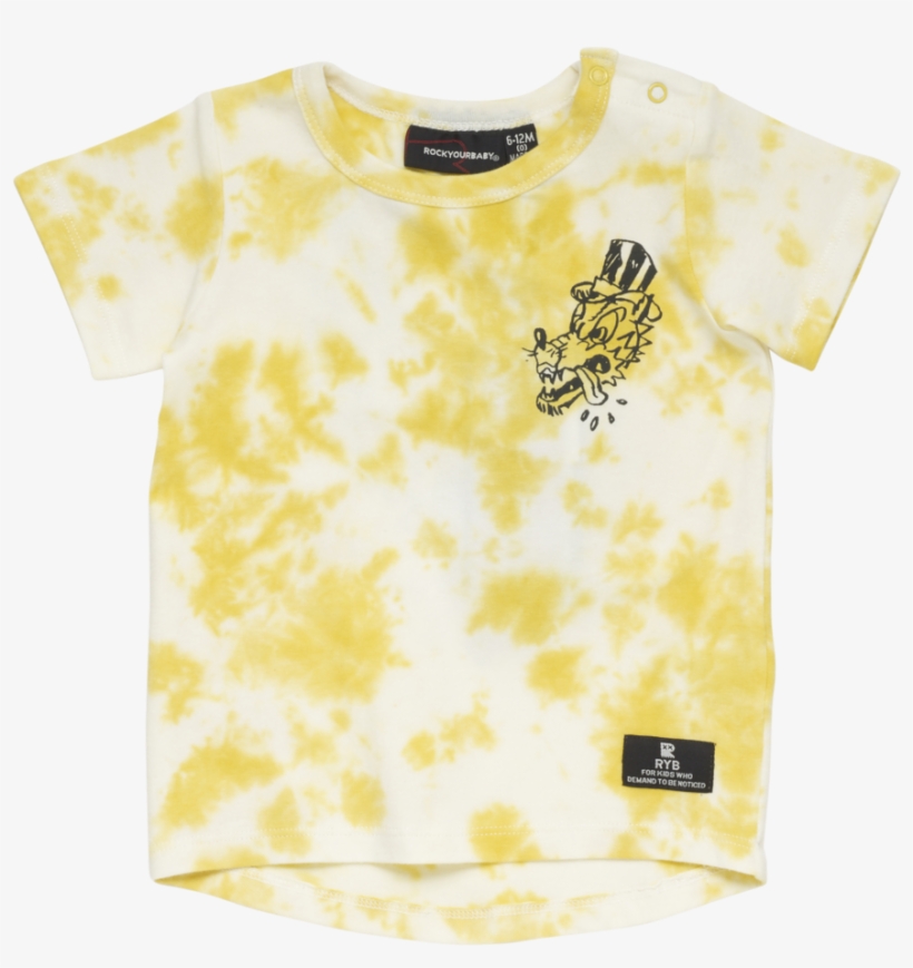 Rock Your Kid Howling Wolf S/s T-shirt In Yellow Tie, transparent png