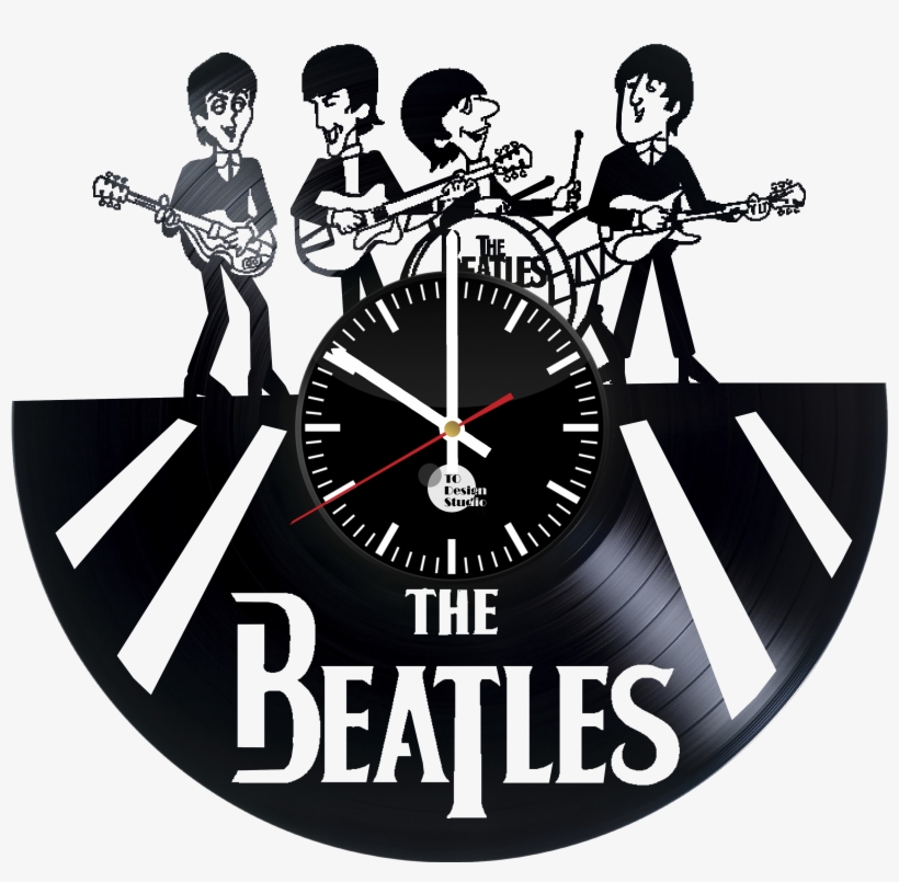 The Beatles Handmade Vinyl Record Wall Clock Fan Gift - Lp The Beatles, transparent png