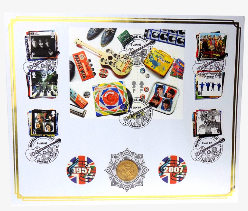 Pre-owned 1957 Full Sovereign Gold Coin And The Beatles - The Beatles, transparent png