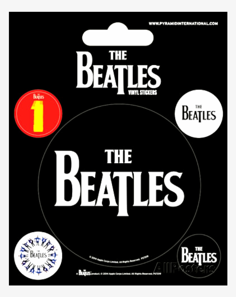 Купете Vinyl Sticker Set The Beatles Black - Beatles, transparent png