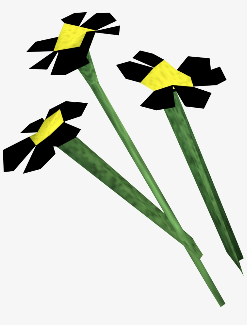 Black Flowers - Black Flower Runescape, transparent png