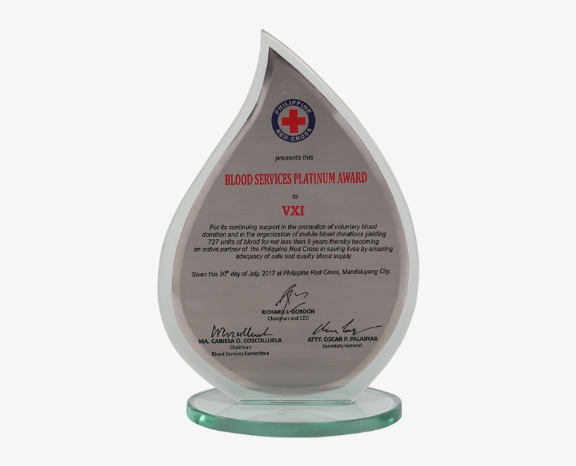 The Philippine Red Cross Blood Services Platinum Award - Philippine Red Cross, transparent png