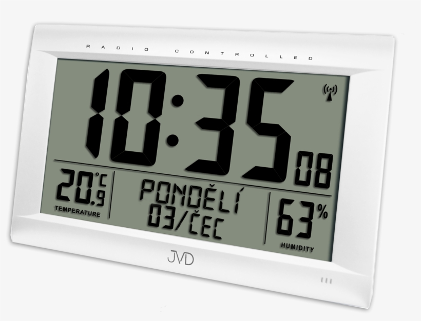 Radio-controlled Digital Clock With An Alarm Clock - Digitální Hodiny S Datumem, transparent png
