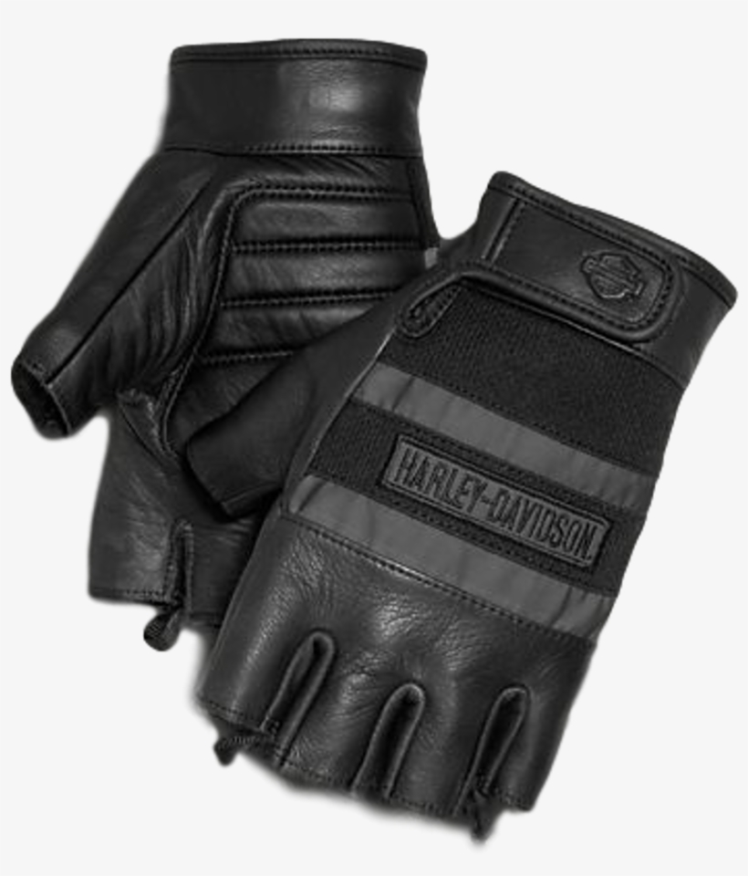Harley Davidson Centerline Reflective Leather Fingerless - Leather, transparent png
