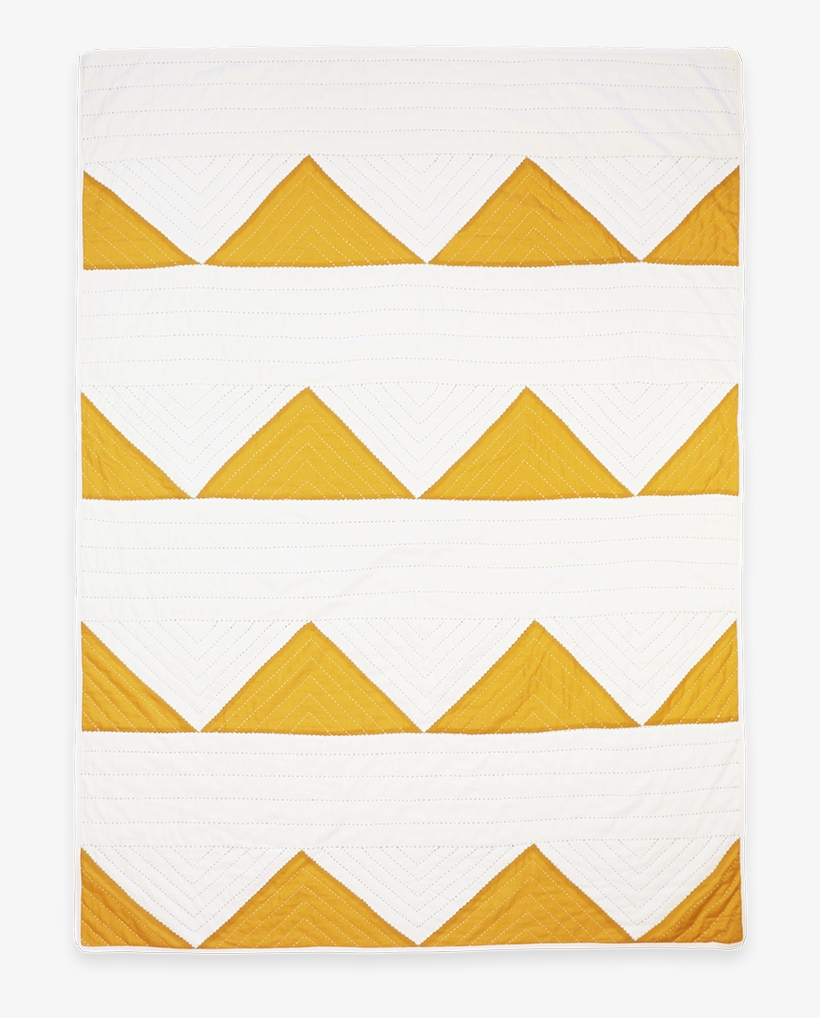Organic Cotton Gold Triangle Throw - Art, transparent png