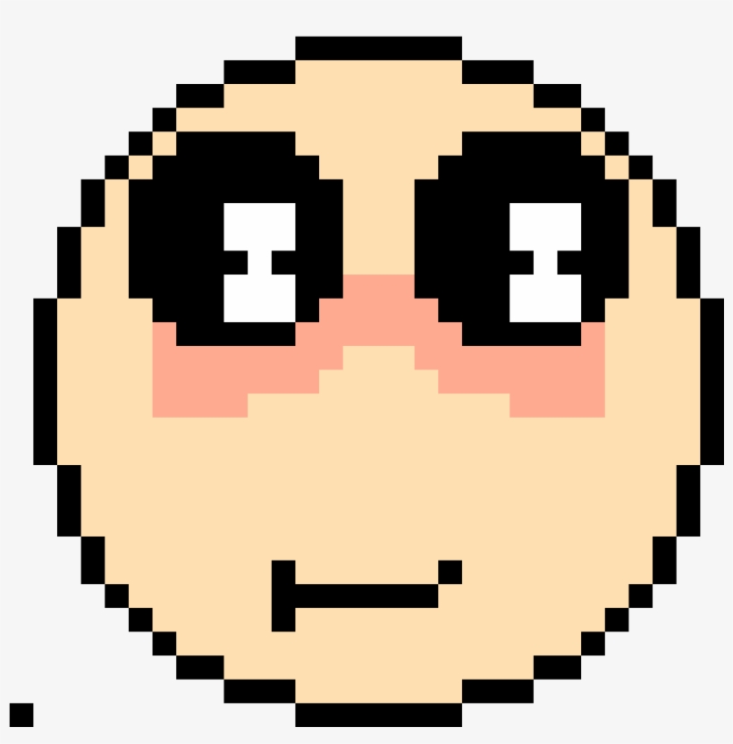Kawaii Blush - Crescent Moon Pixel Art, transparent png