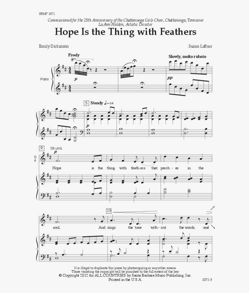 Hope Is The Thing With Feathers Thumbnail - Hope Is The Thing With Feathers Susan Labarr Sheet, transparent png