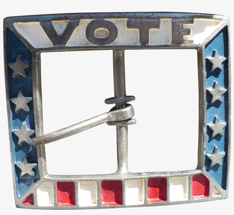 Patriotic Vote Belt Buckle - Picture Frame, transparent png