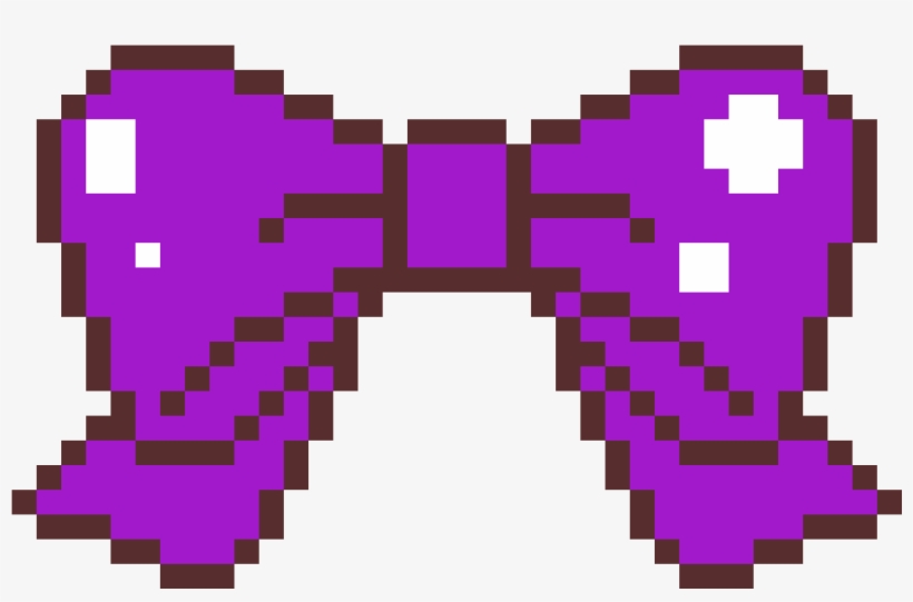 Purple Bow - Controle Pixel Art Png, transparent png
