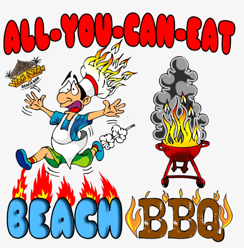 All You Can Eat International Beach Bbq & Buffet At - Clip Art, transparent png