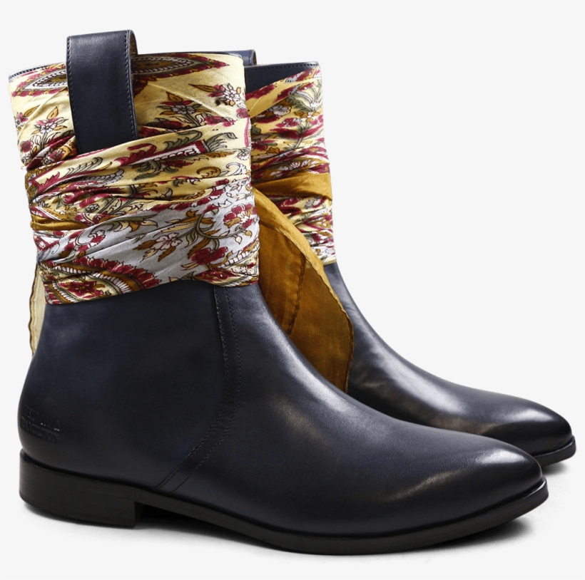 Ankle Boots Jessy 29 Crust Navy Silk Hrs - Motorcycle Boot, transparent png